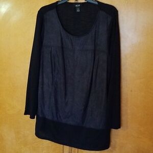 ALYX 2x Black Faux Suede Long Sleeve
